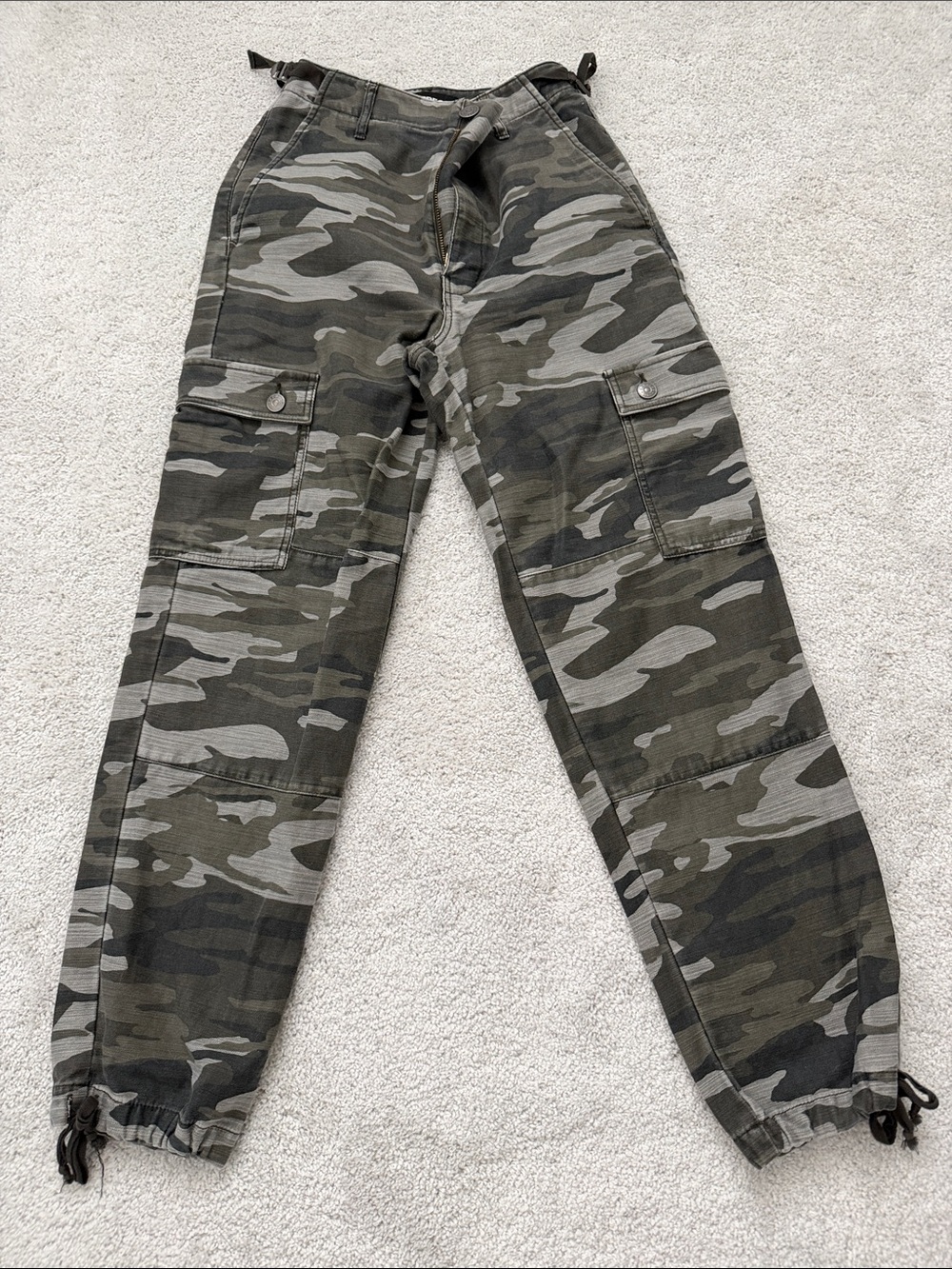 Express Camo Cargo Joggers - Olive/Gray